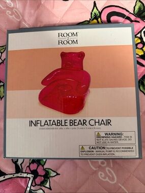 Inflatable Bear Chair - Pink